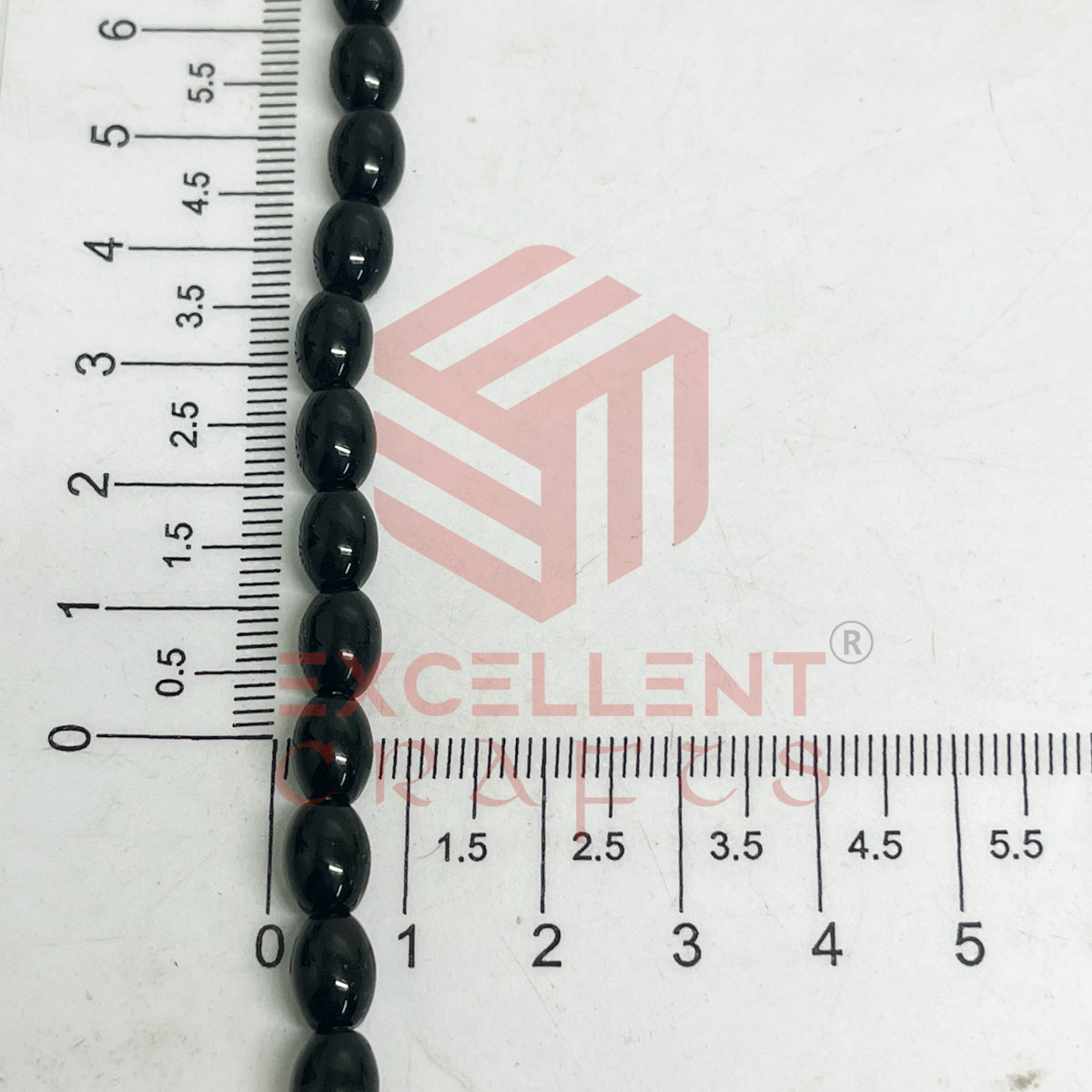 Oval Glass Beads 6x8mm (100 pcs)