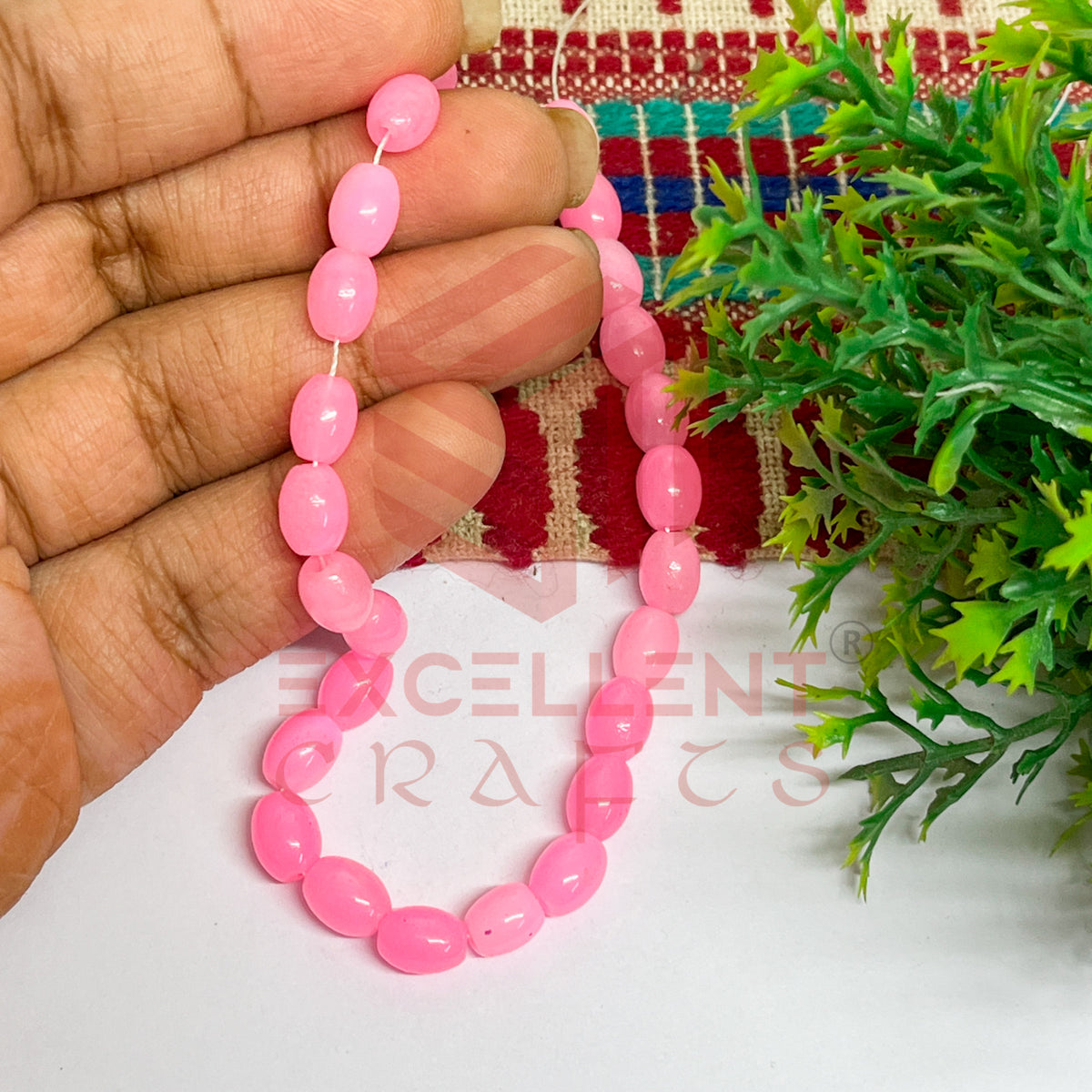 Oval Glass Beads 6x8mm (100 pcs)
