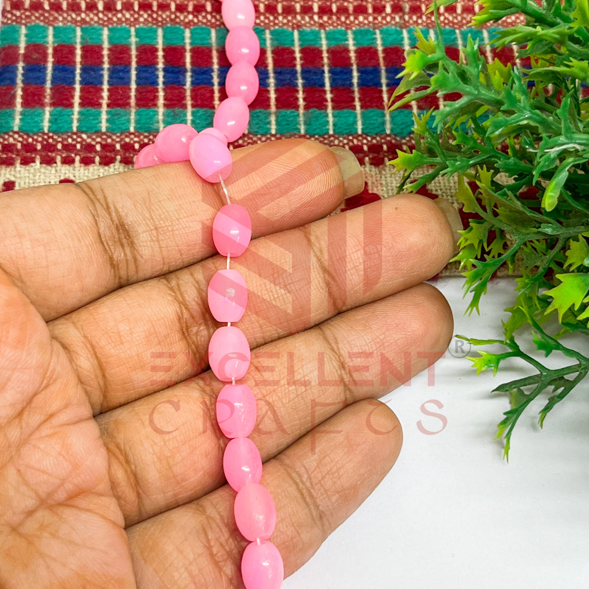 Oval Glass Beads 6x8mm (100 pcs)