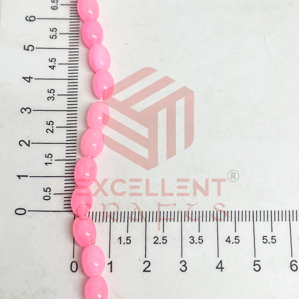 Oval Glass Beads 6x8mm (100 pcs)