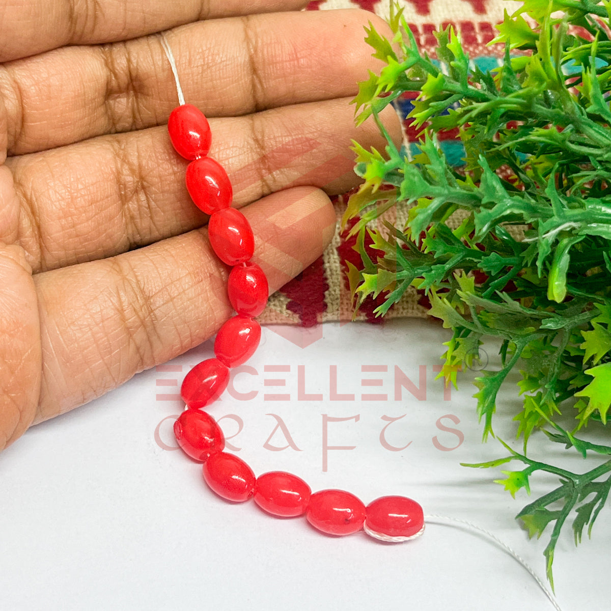 Oval Glass Beads 6x8mm (100 pcs)