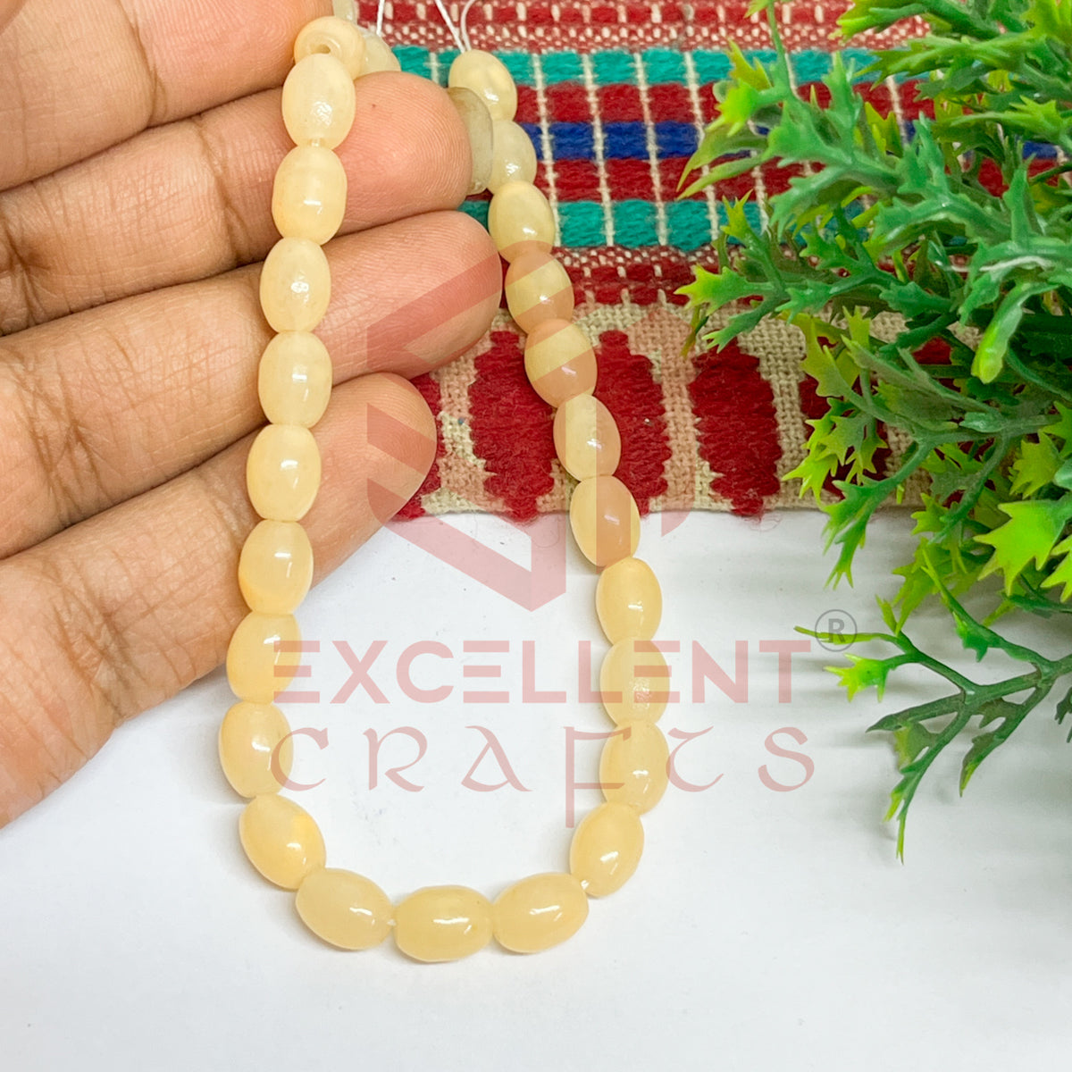 Oval Glass Beads 6x8mm (100 pcs)