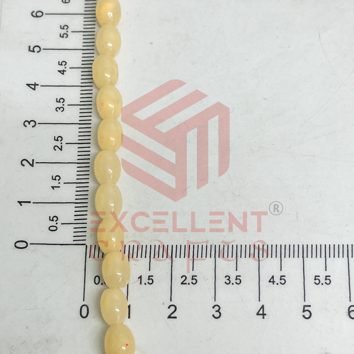 Oval Glass Beads 6x8mm (100 pcs)