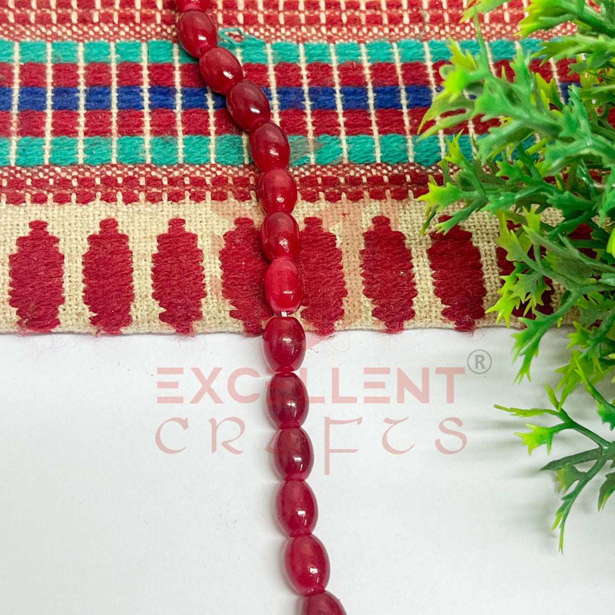 Oval Glass Beads 6x8mm (100 pcs)