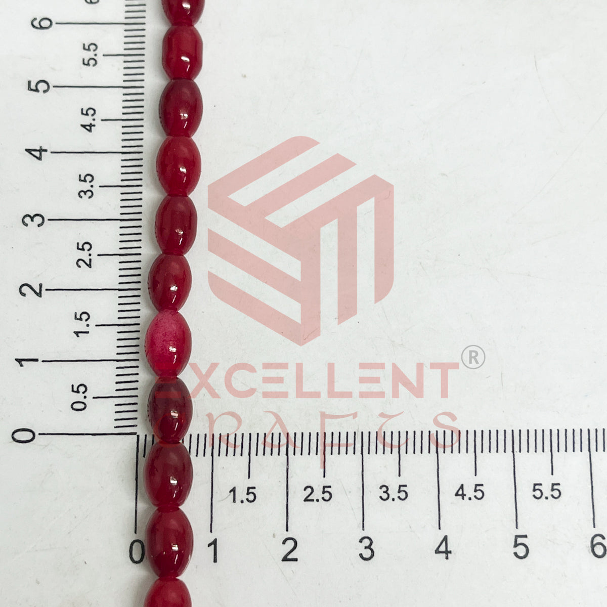 Oval Glass Beads 6x8mm (100 pcs)