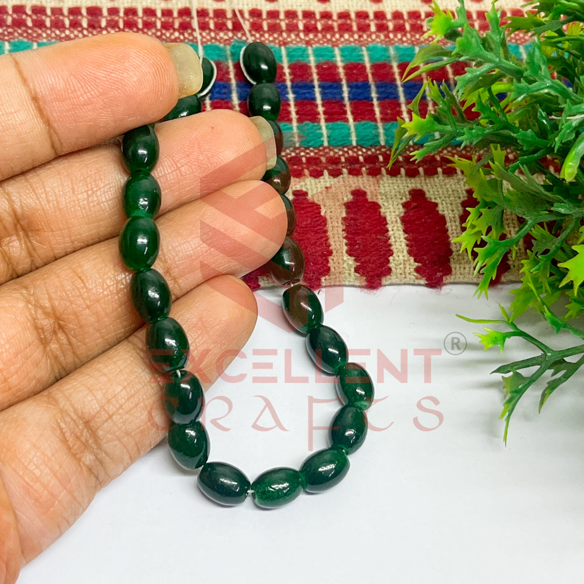 Oval Glass Beads 6x8mm (100 pcs)