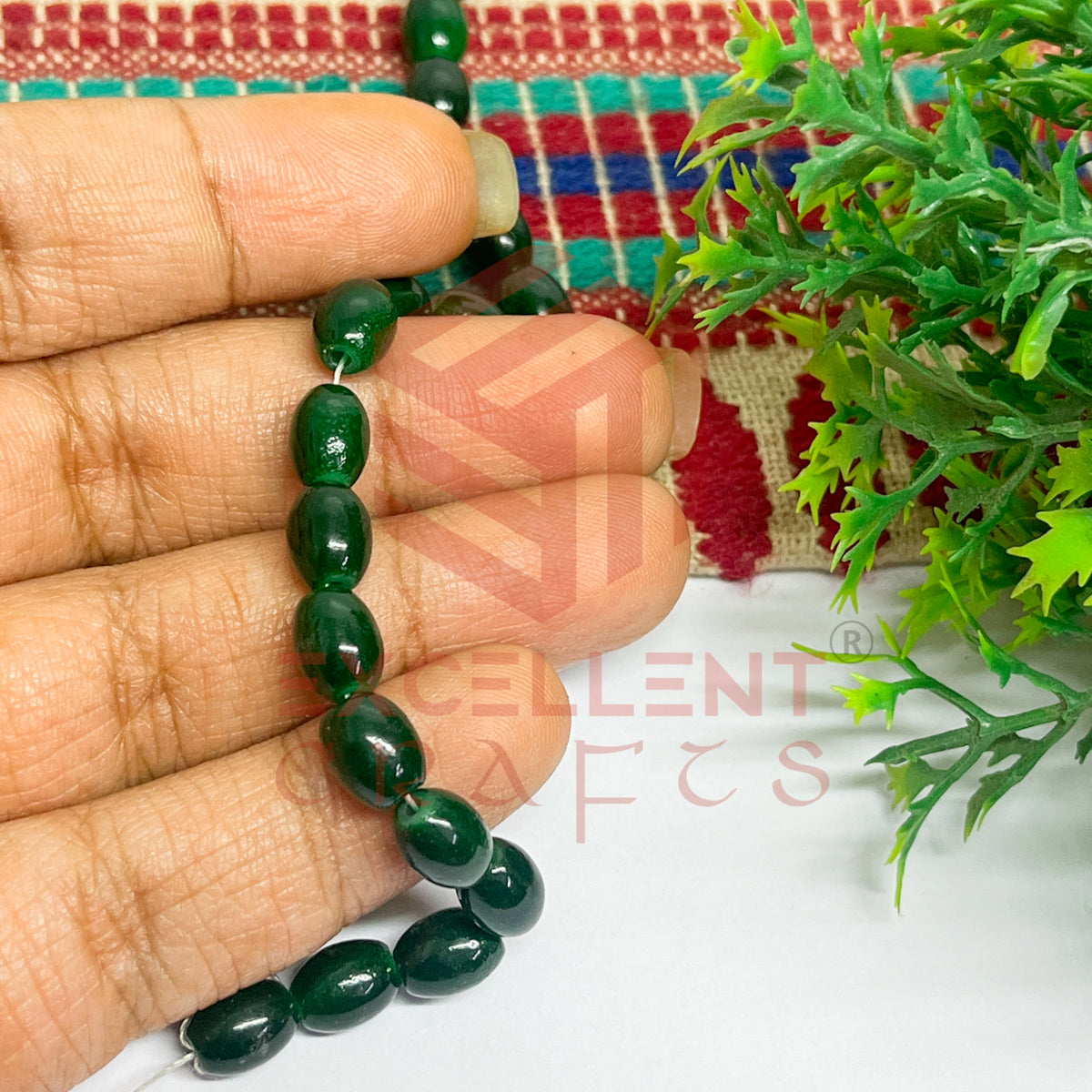 Oval Glass Beads 6x8mm (100 pcs)