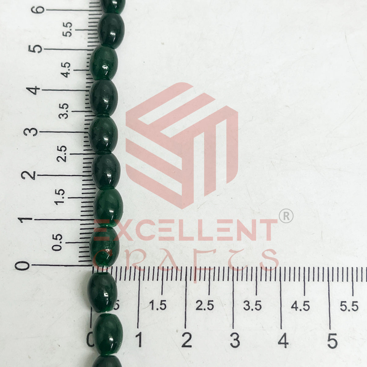 Oval Glass Beads 6x8mm (100 pcs)