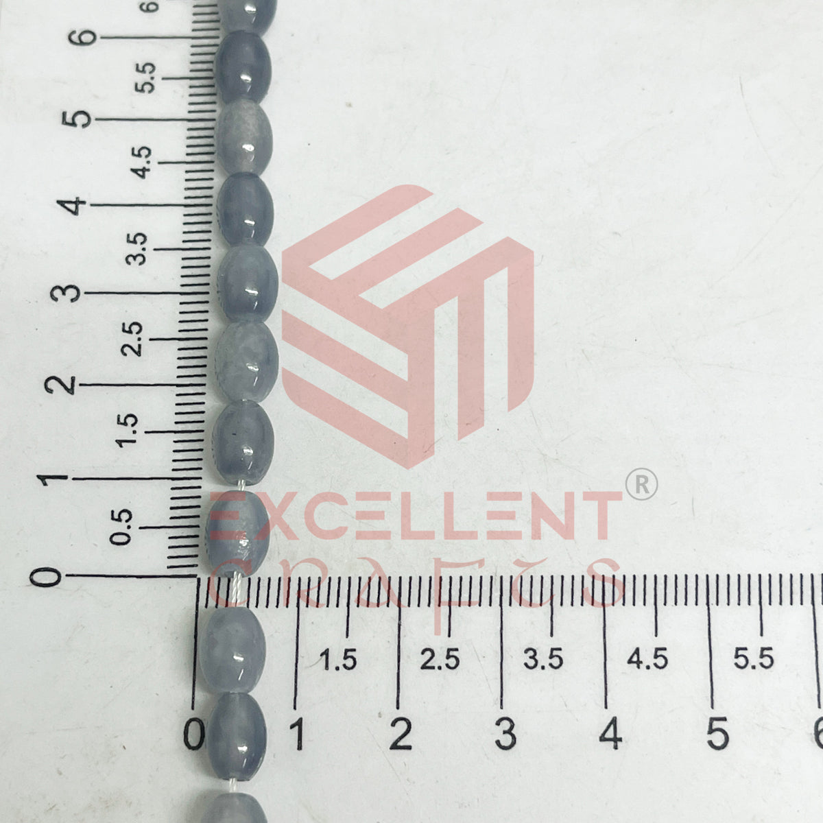 Oval Glass Beads 6x8mm (100 pcs)