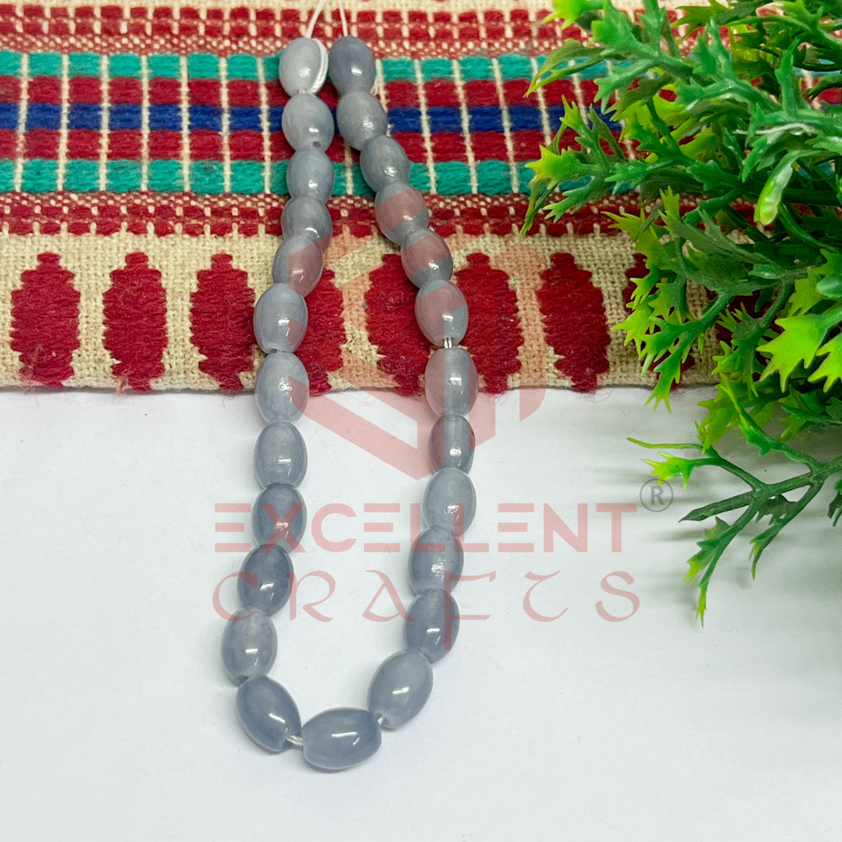 Oval Glass Beads 6x8mm (100 pcs)