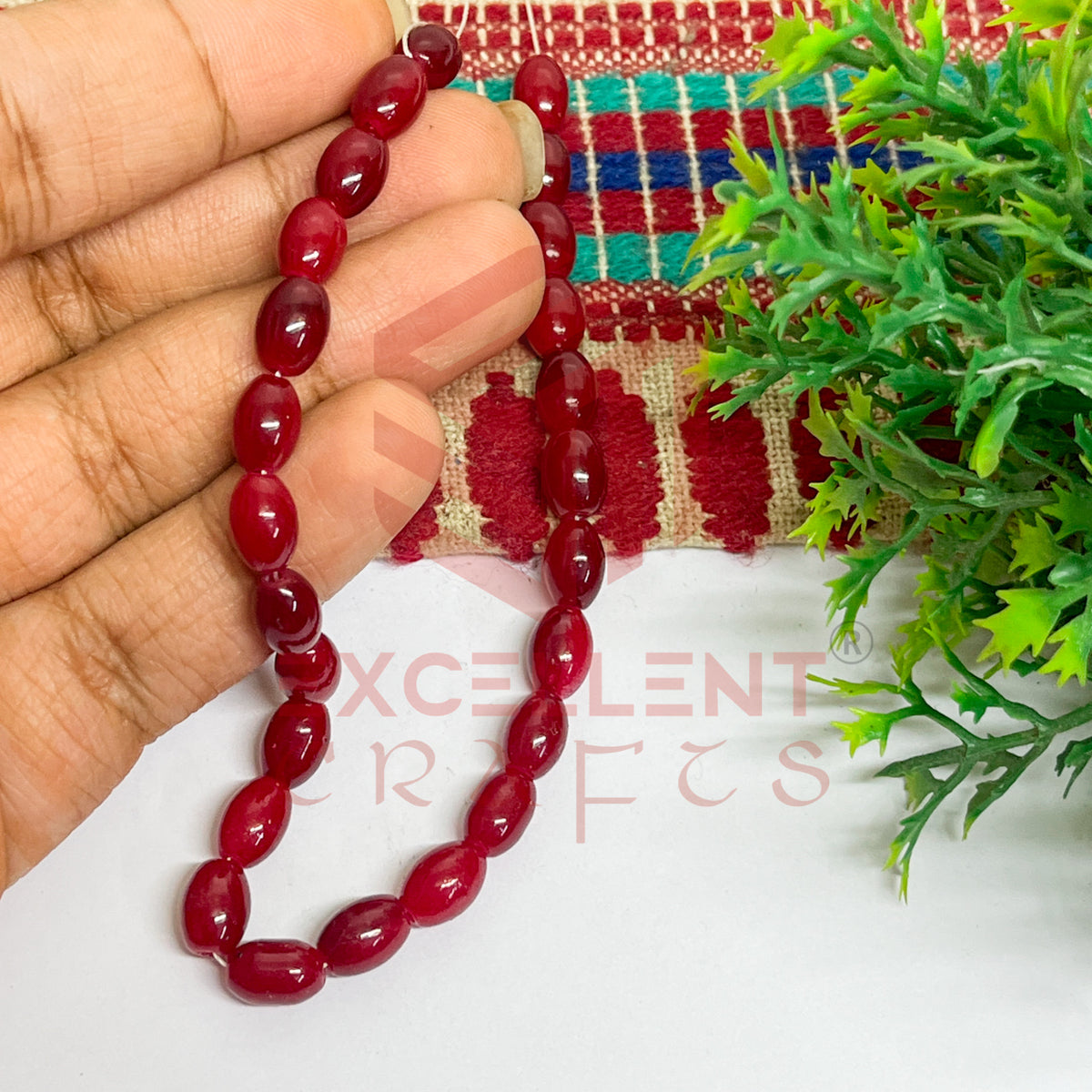Oval Glass Beads 6x8mm (100 pcs)