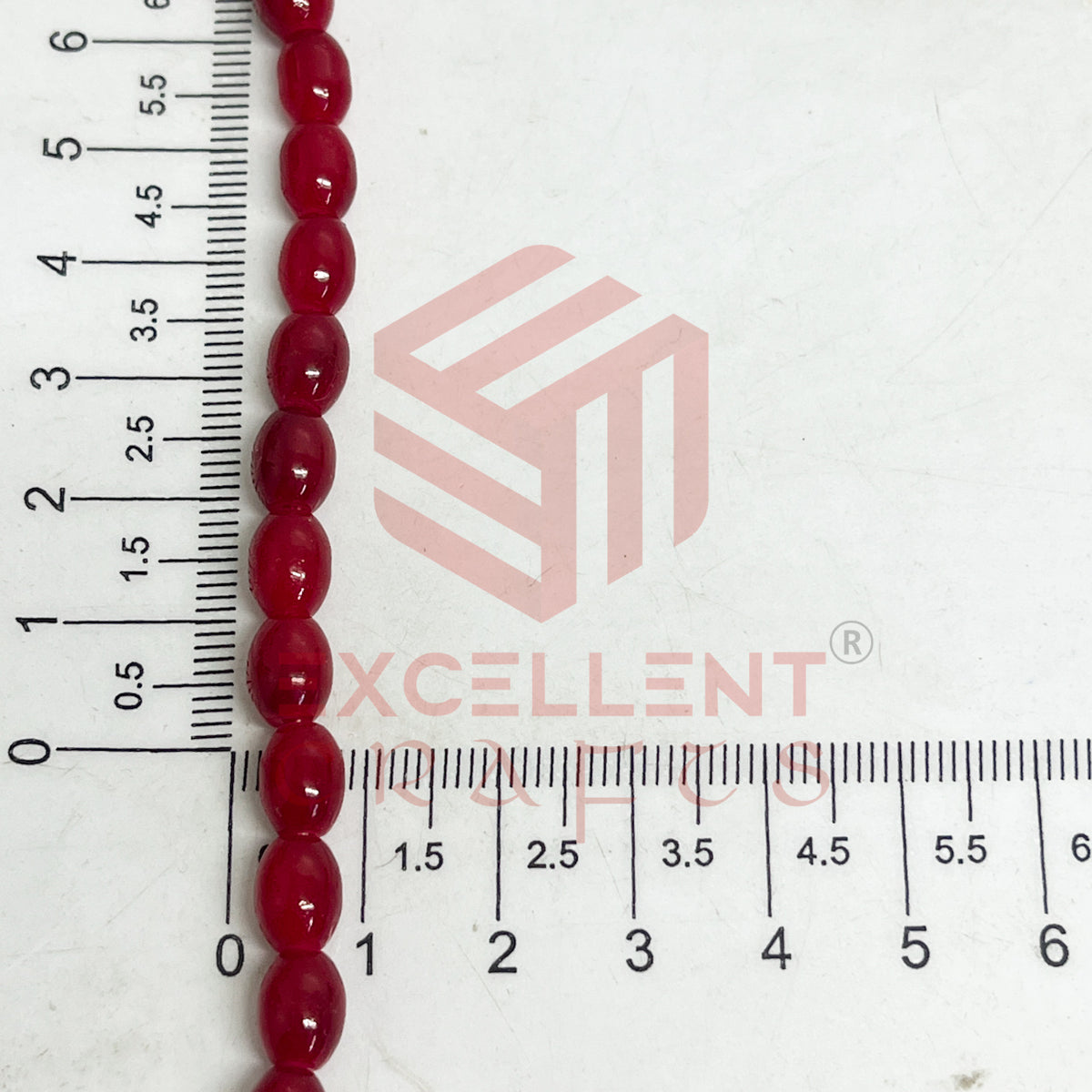 Oval Glass Beads 6x8mm (100 pcs)