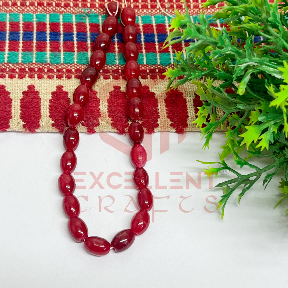 Oval Glass Beads 6x8mm (100 pcs)