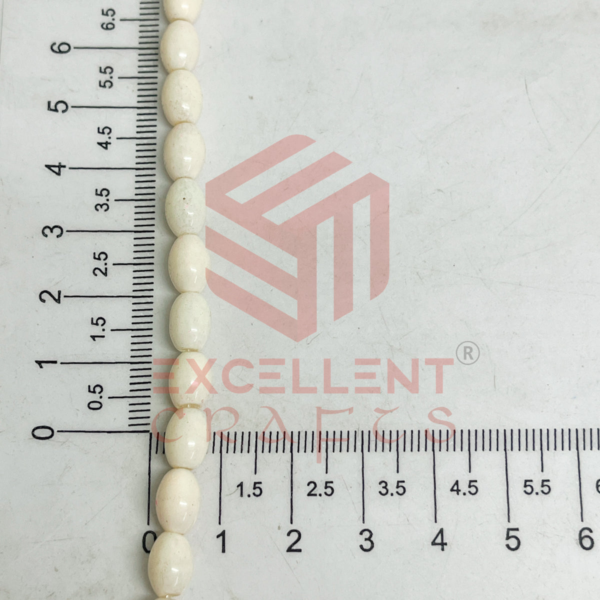 Oval Glass Beads 6x8mm (100 pcs)