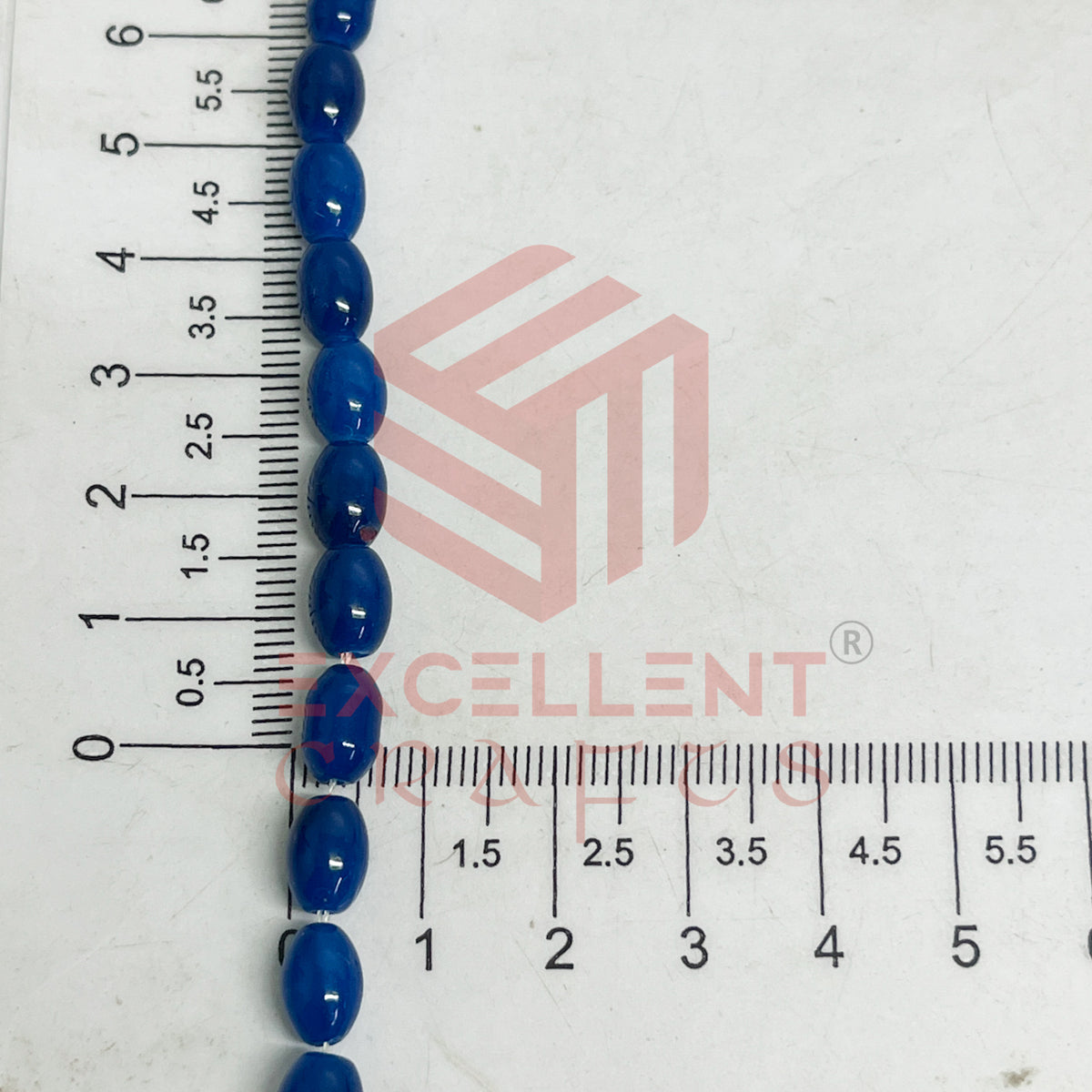 Oval Glass Beads 6x8mm (100 pcs)
