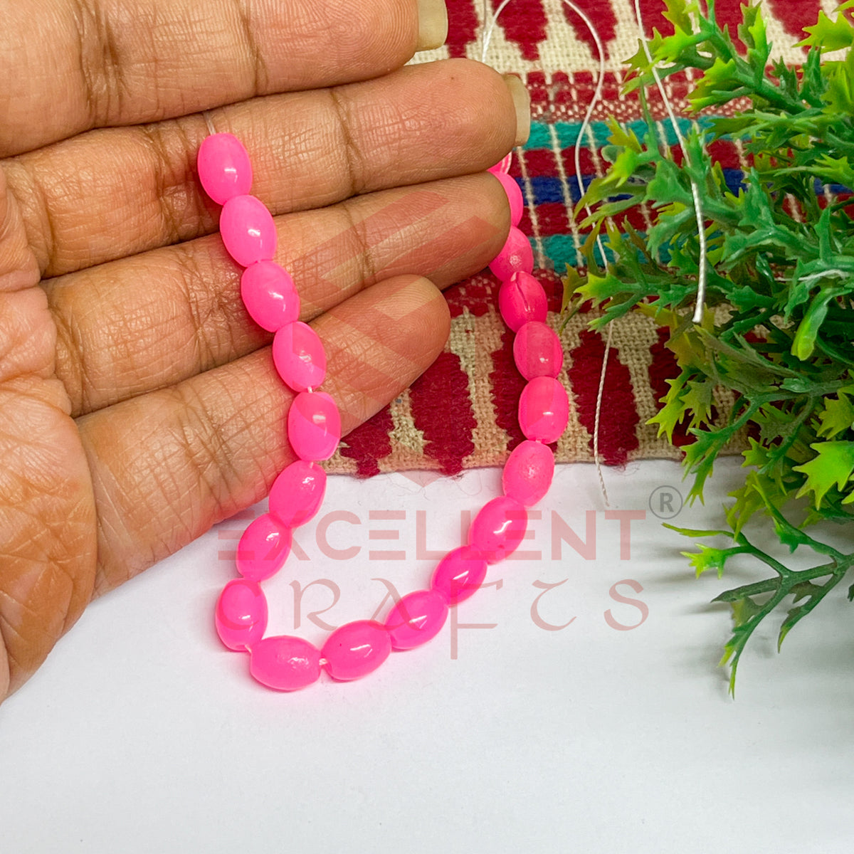 Oval Glass Beads 6x8mm (100 pcs)