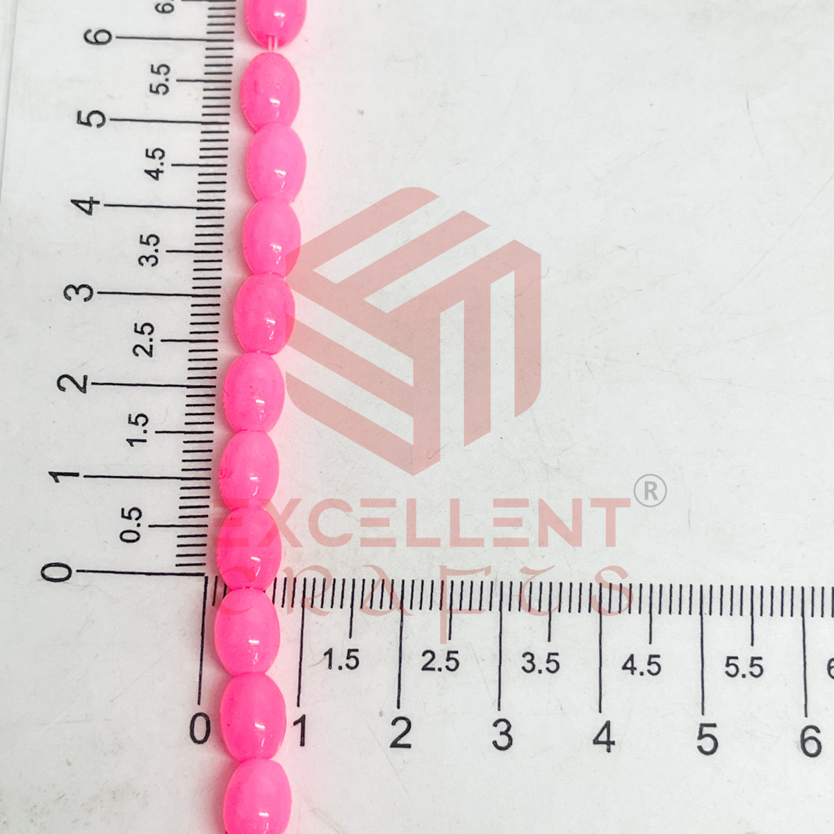 Oval Glass Beads 6x8mm (100 pcs)