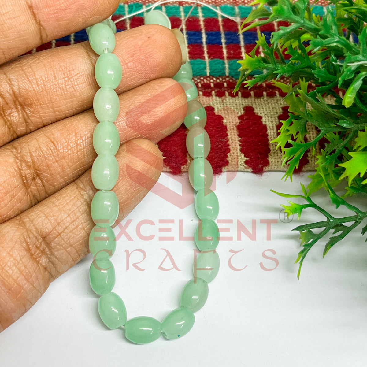 Oval Glass Beads 6x8mm (100 pcs)