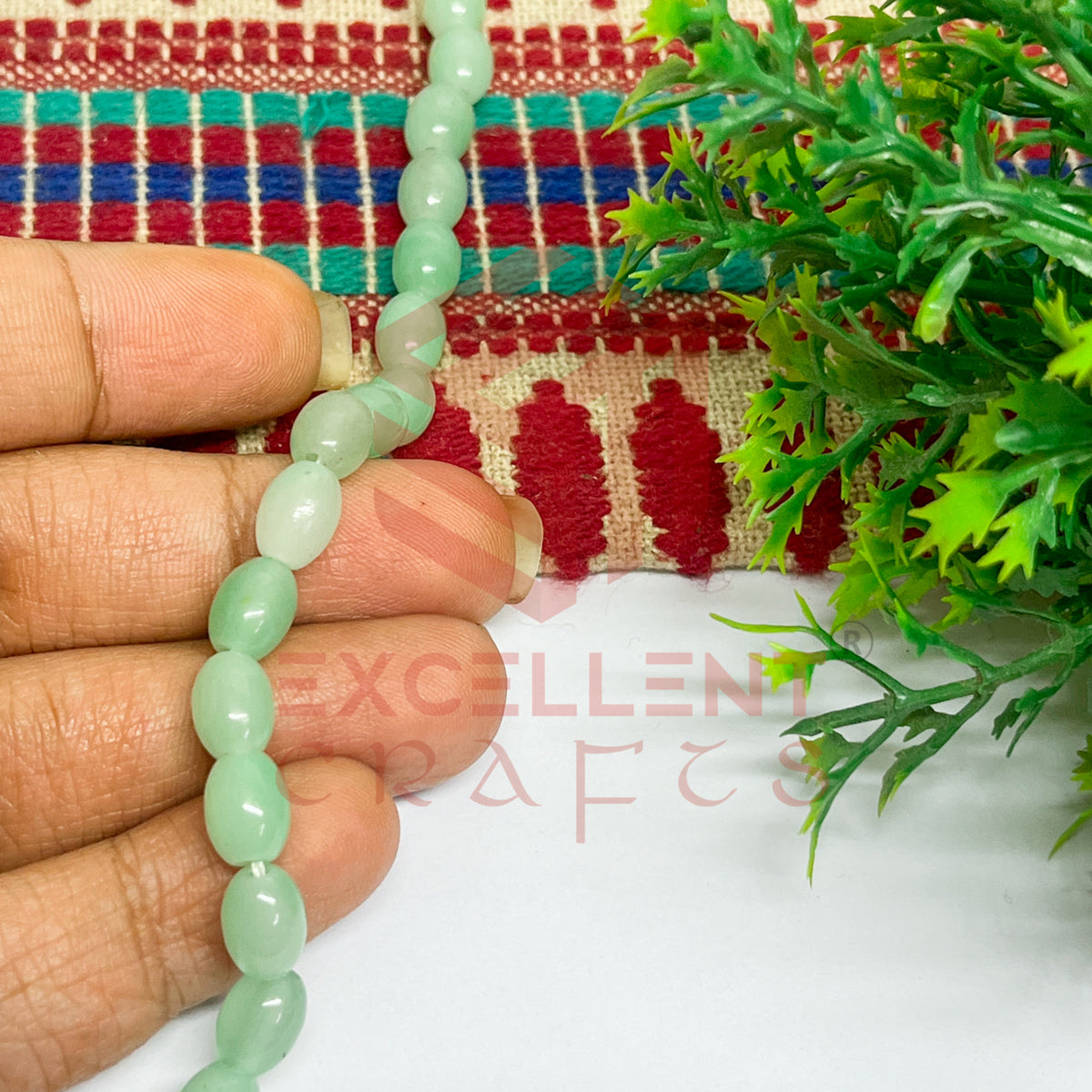 Oval Glass Beads 6x8mm (100 pcs)