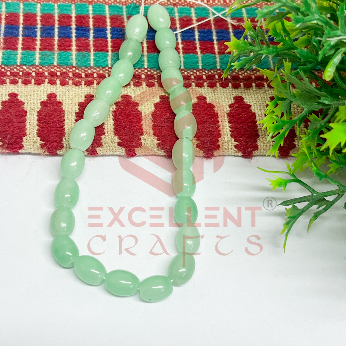 Oval Glass Beads 6x8mm (100 pcs)
