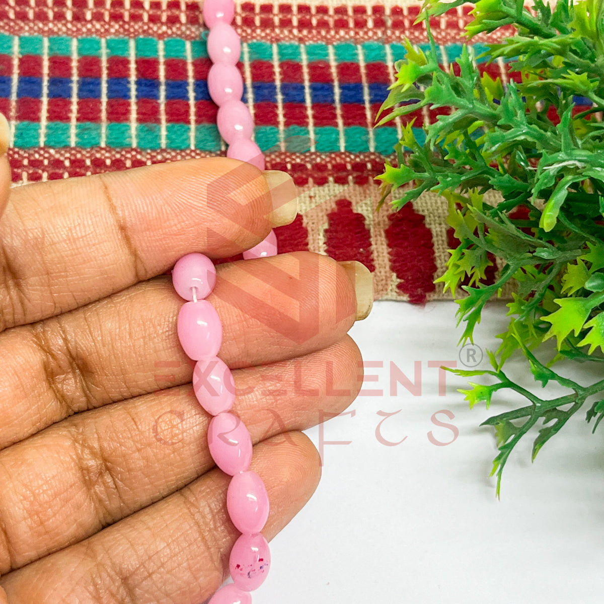 Oval Glass Beads 6x8mm (100 pcs)