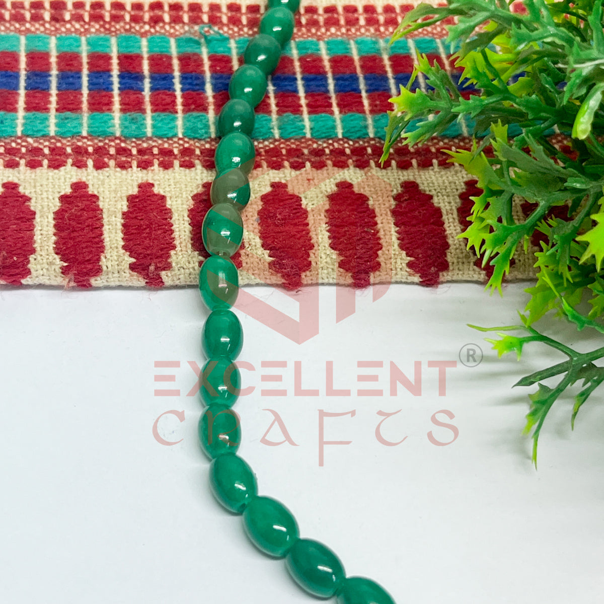 Oval Glass Beads 6x8mm (100 pcs)