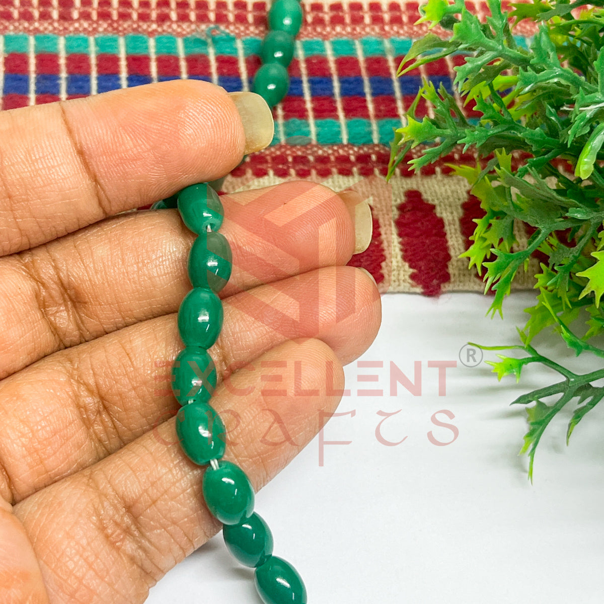 Oval Glass Beads 6x8mm (100 pcs)