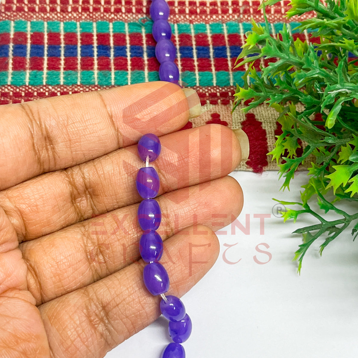 Oval Glass Beads 6x8mm (100 pcs)