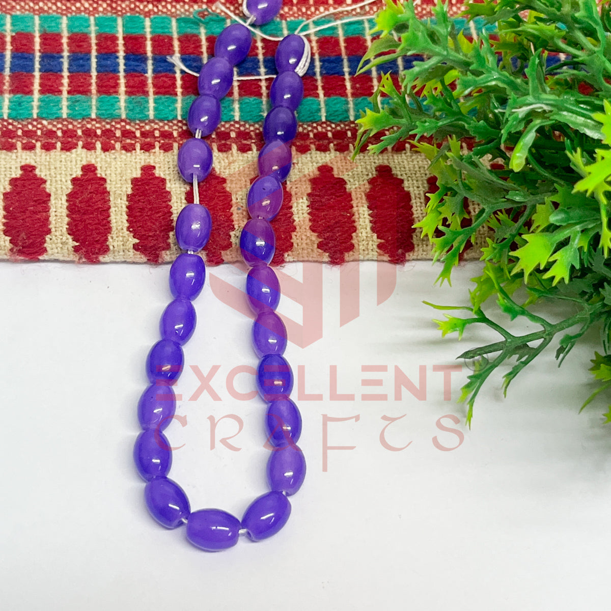Oval Glass Beads 6x8mm (100 pcs)