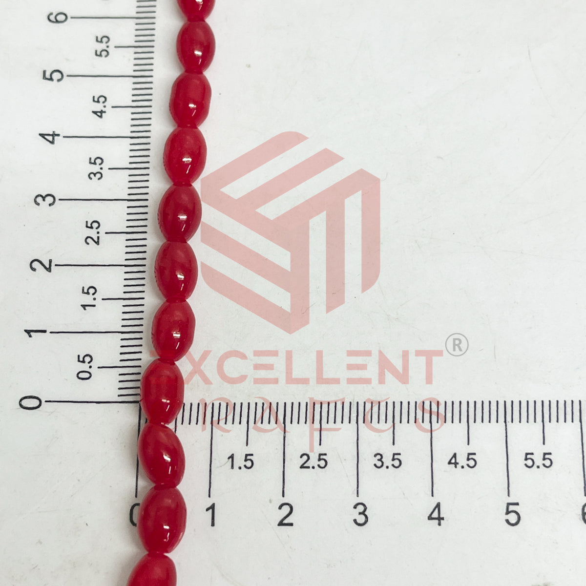 Oval Glass Beads 6x8mm (100 pcs)