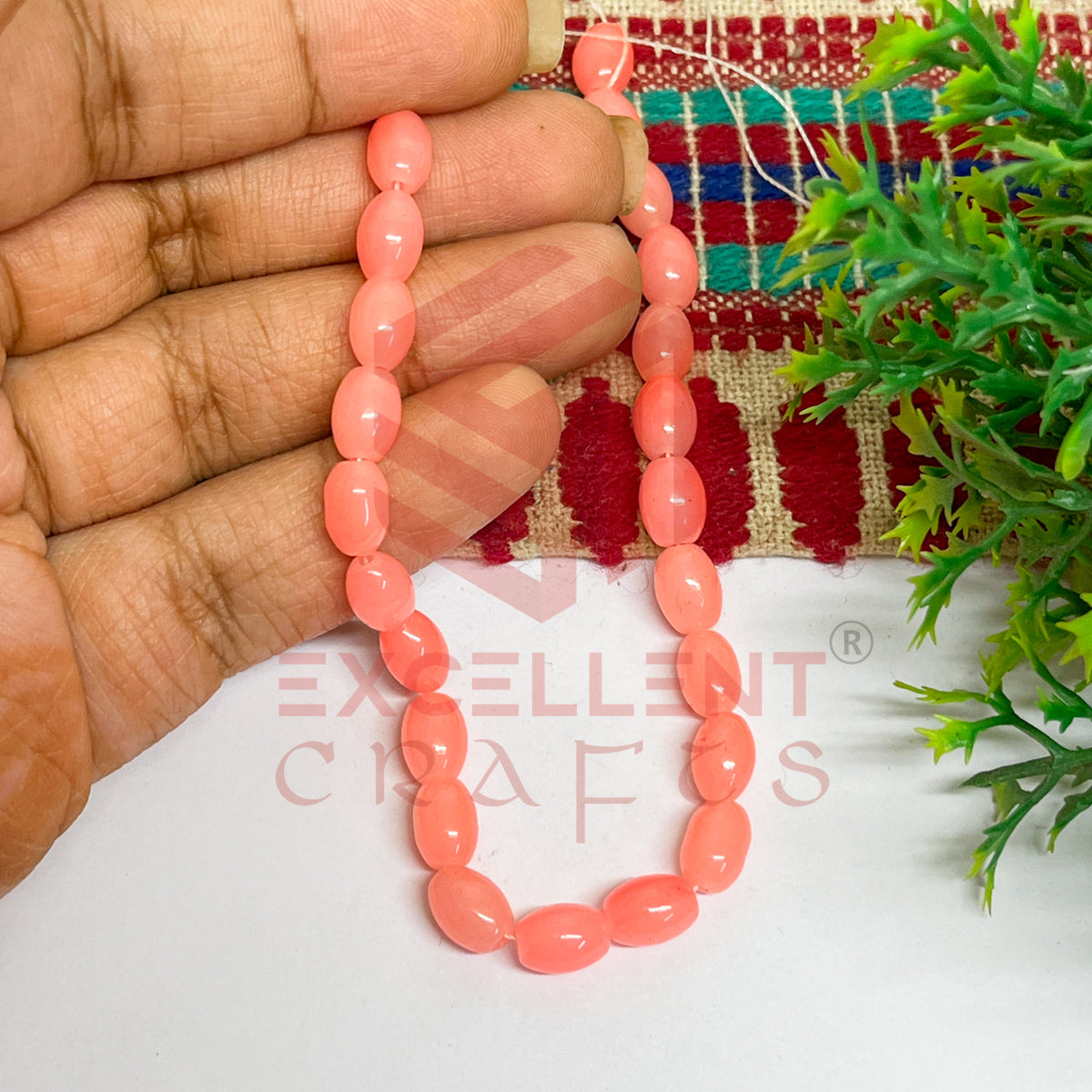 Oval Glass Beads 6x8mm (100 pcs)