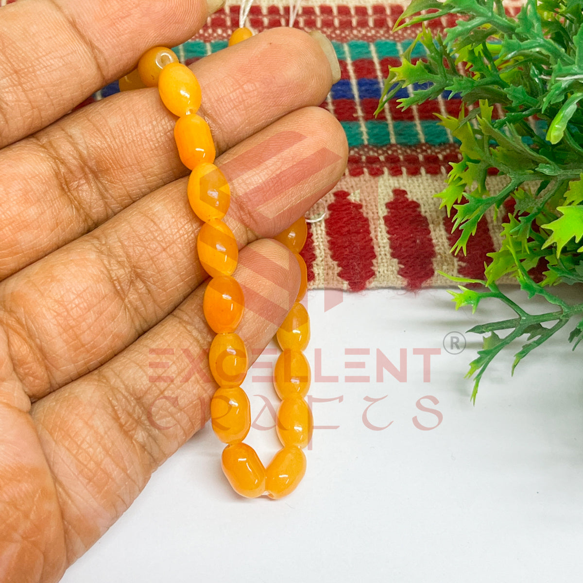 Oval Glass Beads 6x8mm (100 pcs)