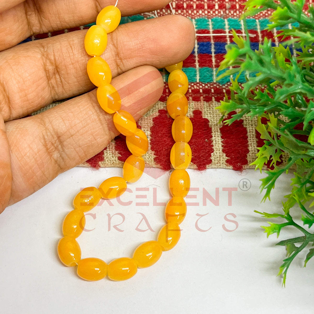 Oval Glass Beads 6x8mm (100 pcs)
