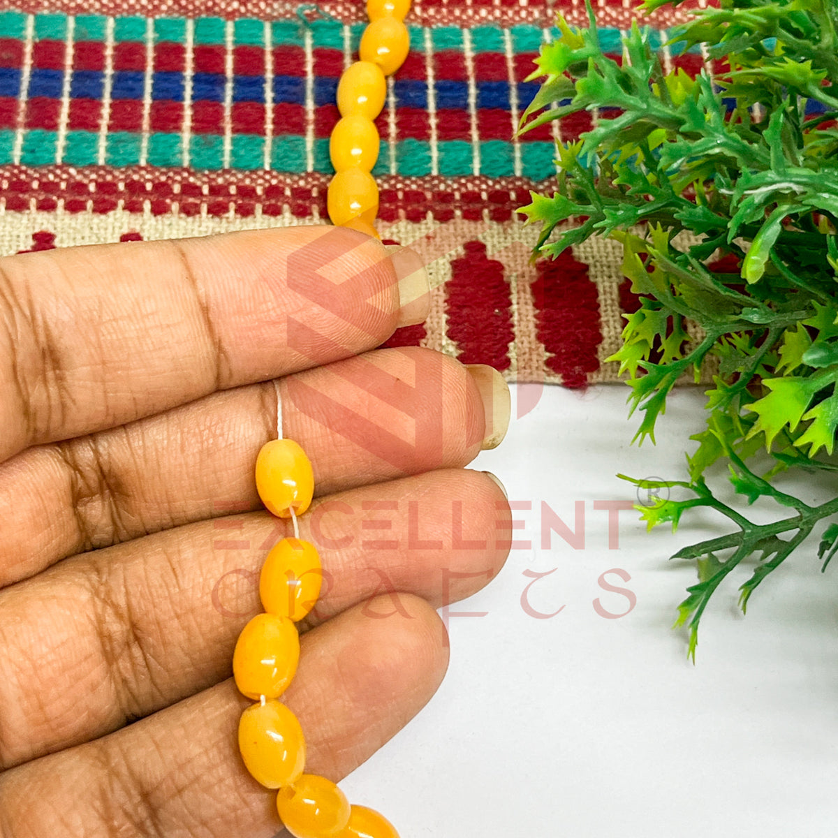 Oval Glass Beads 6x8mm (100 pcs)