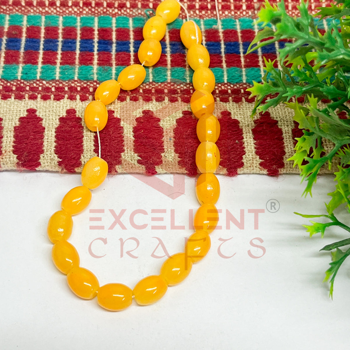 Oval Glass Beads 6x8mm (100 pcs)