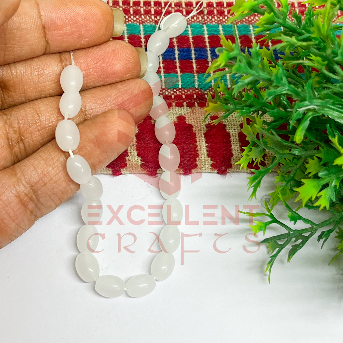 Oval Glass Beads 6x8mm (100 pcs)
