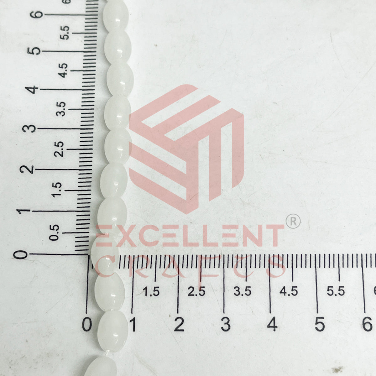 Oval Glass Beads 6x8mm (100 pcs)