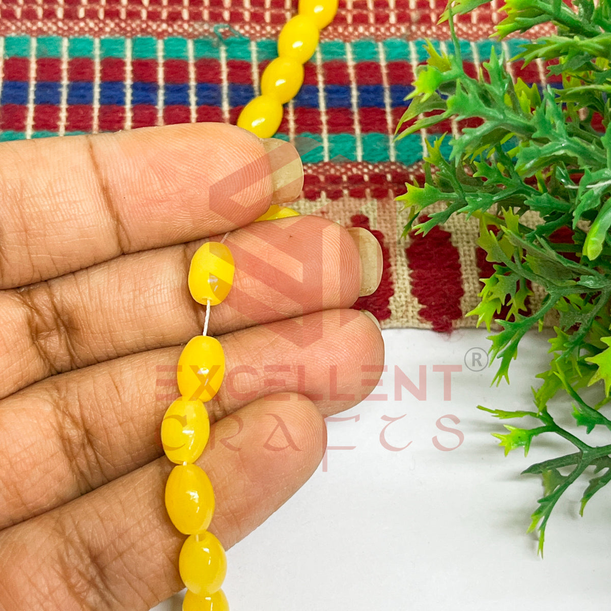 Oval Glass Beads 6x8mm (100 pcs)