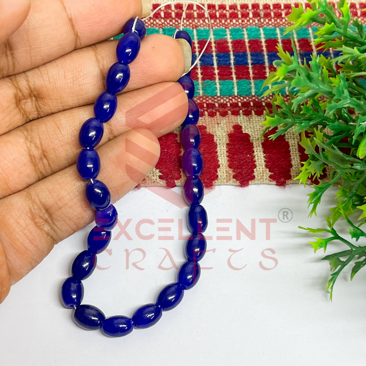 Oval Glass Beads 6x8mm (100 pcs)