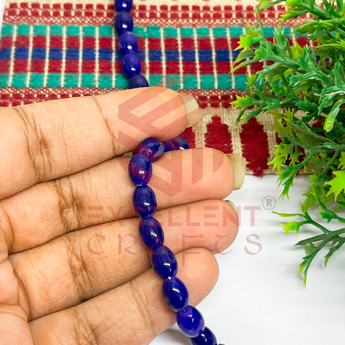 Oval Glass Beads 6x8mm (100 pcs)