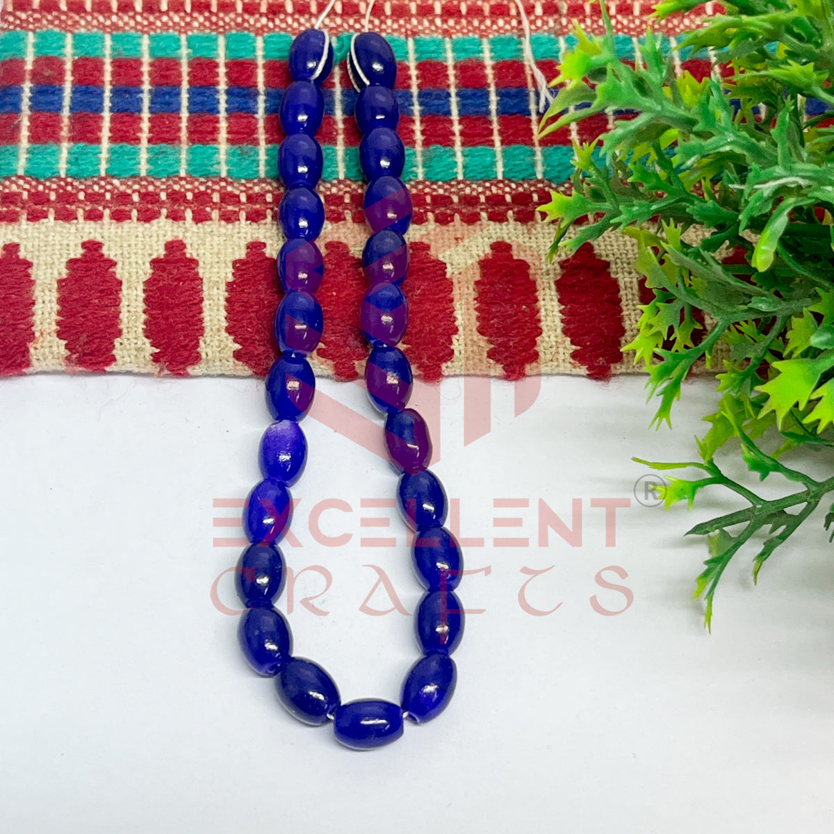 Oval Glass Beads 6x8mm (100 pcs)