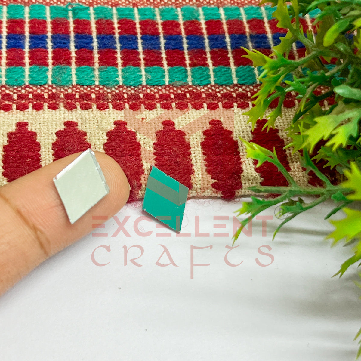 12x15mm Diamond Shape Glass Mirrors-100Pc