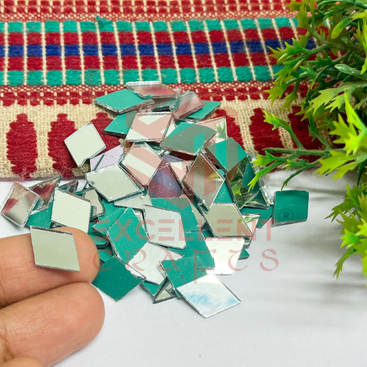 12x15mm Diamond Shape Glass Mirrors-100Pc