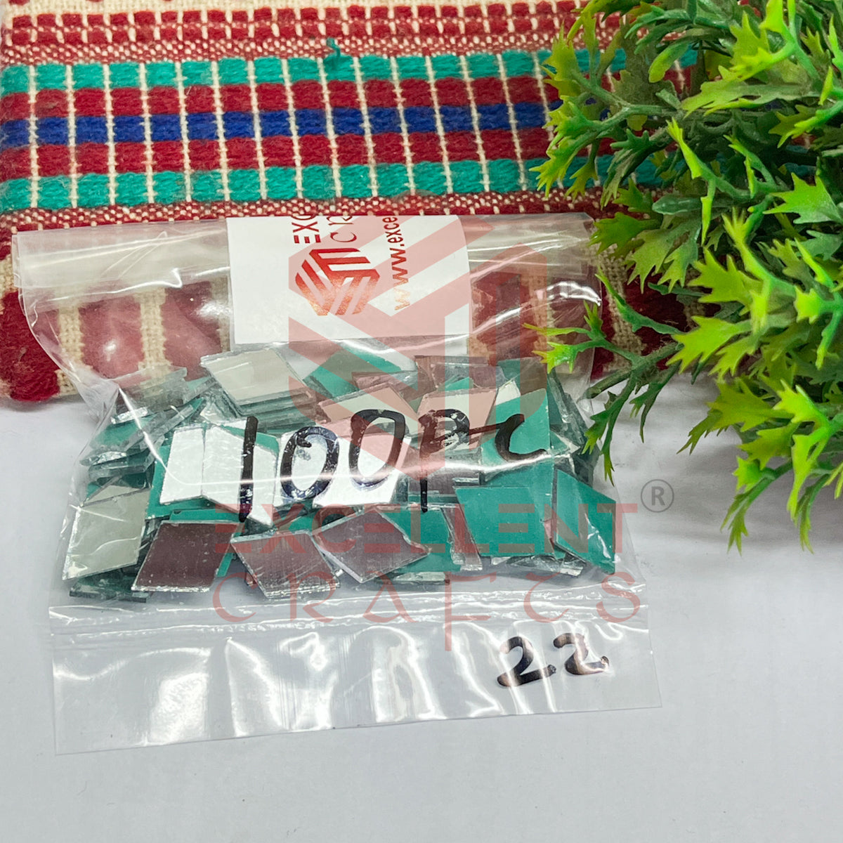12x15mm Diamond Shape Glass Mirrors-100Pc