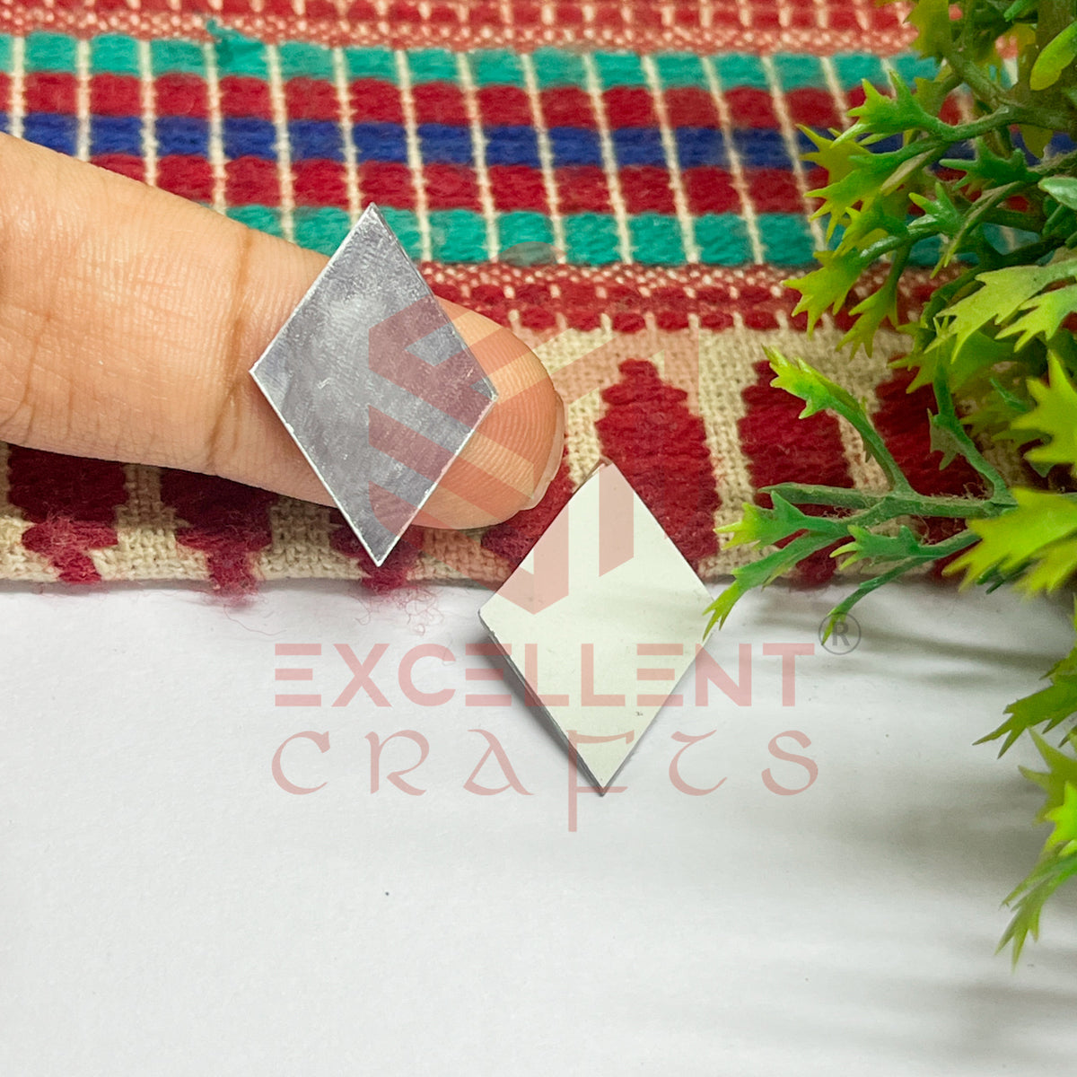 18x25mm Diamond Shape Glass Mirrors-100Pc