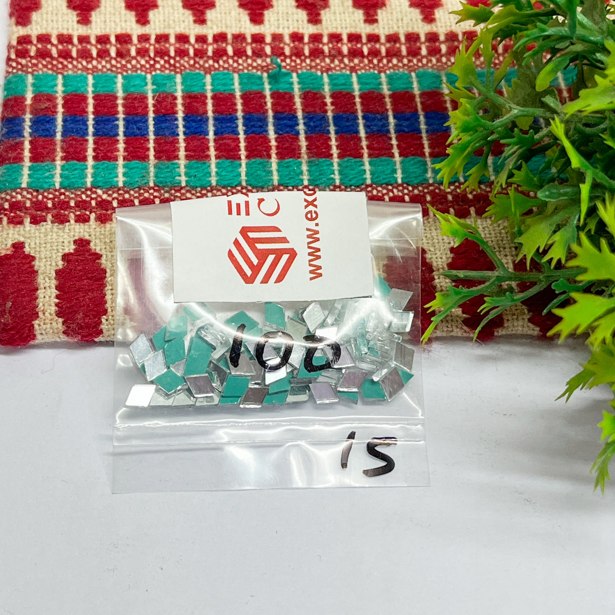 4x6mm Diamond Shape Glass Mirrors-100Pc