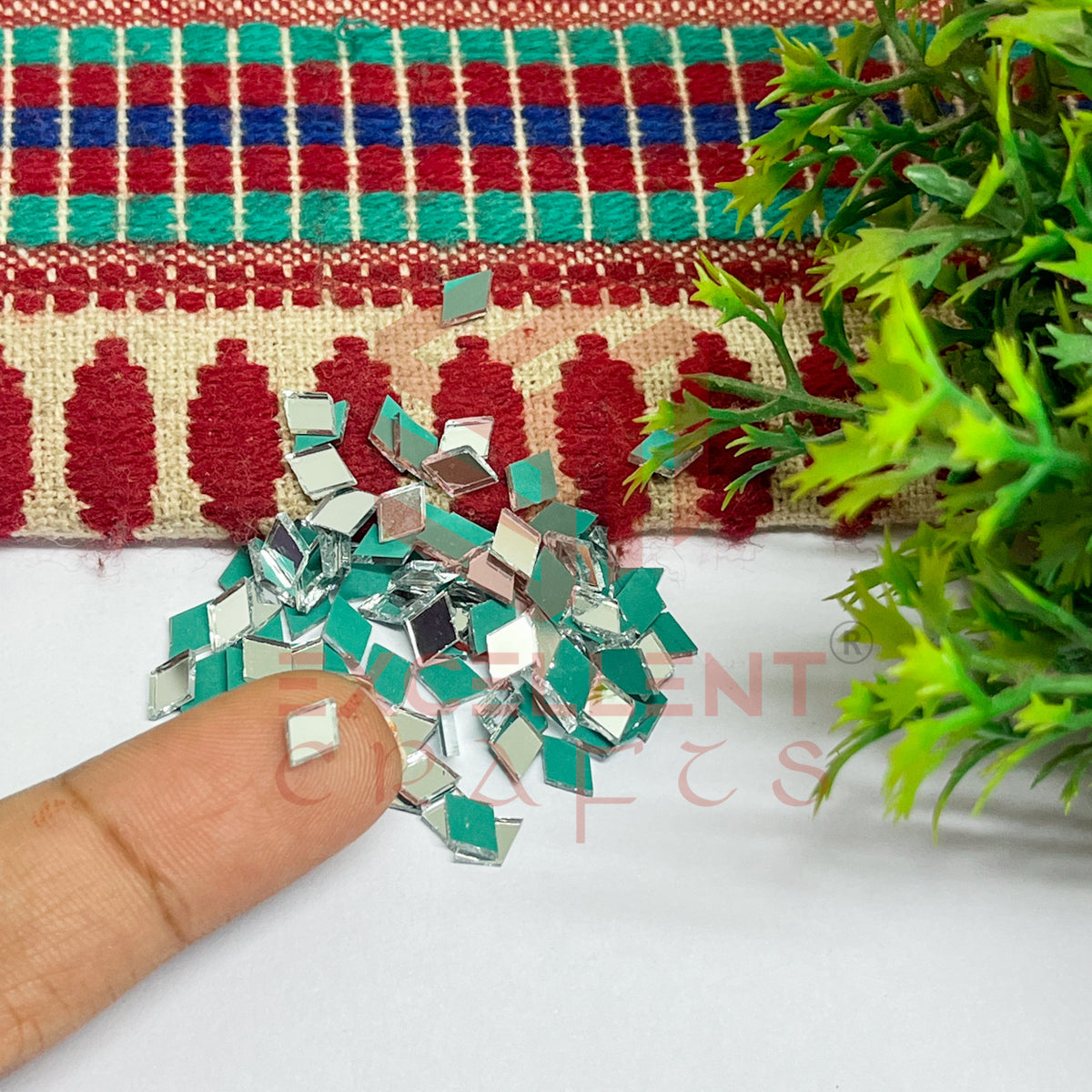5x7mm Diamond Shape Glass Mirrors-100Pc
