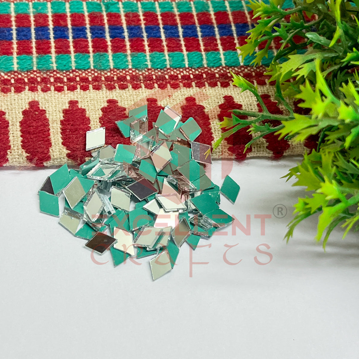5x8mm Diamond Shape Glass Mirrors-100Pc
