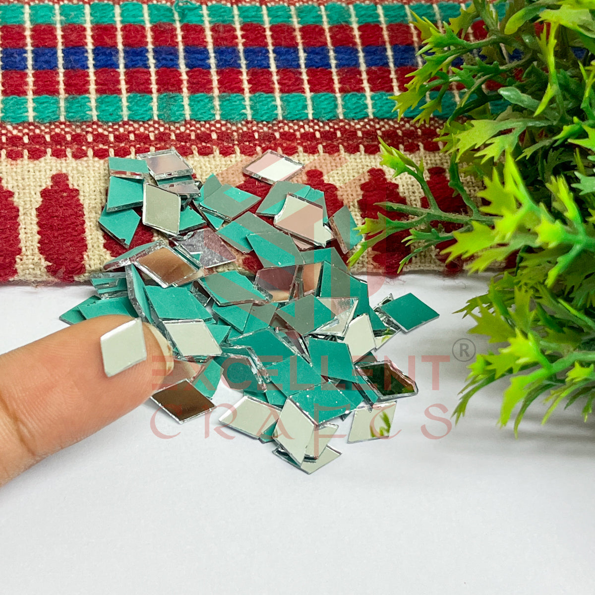 6x9mm Diamond Shape Glass Mirrors-100Pc