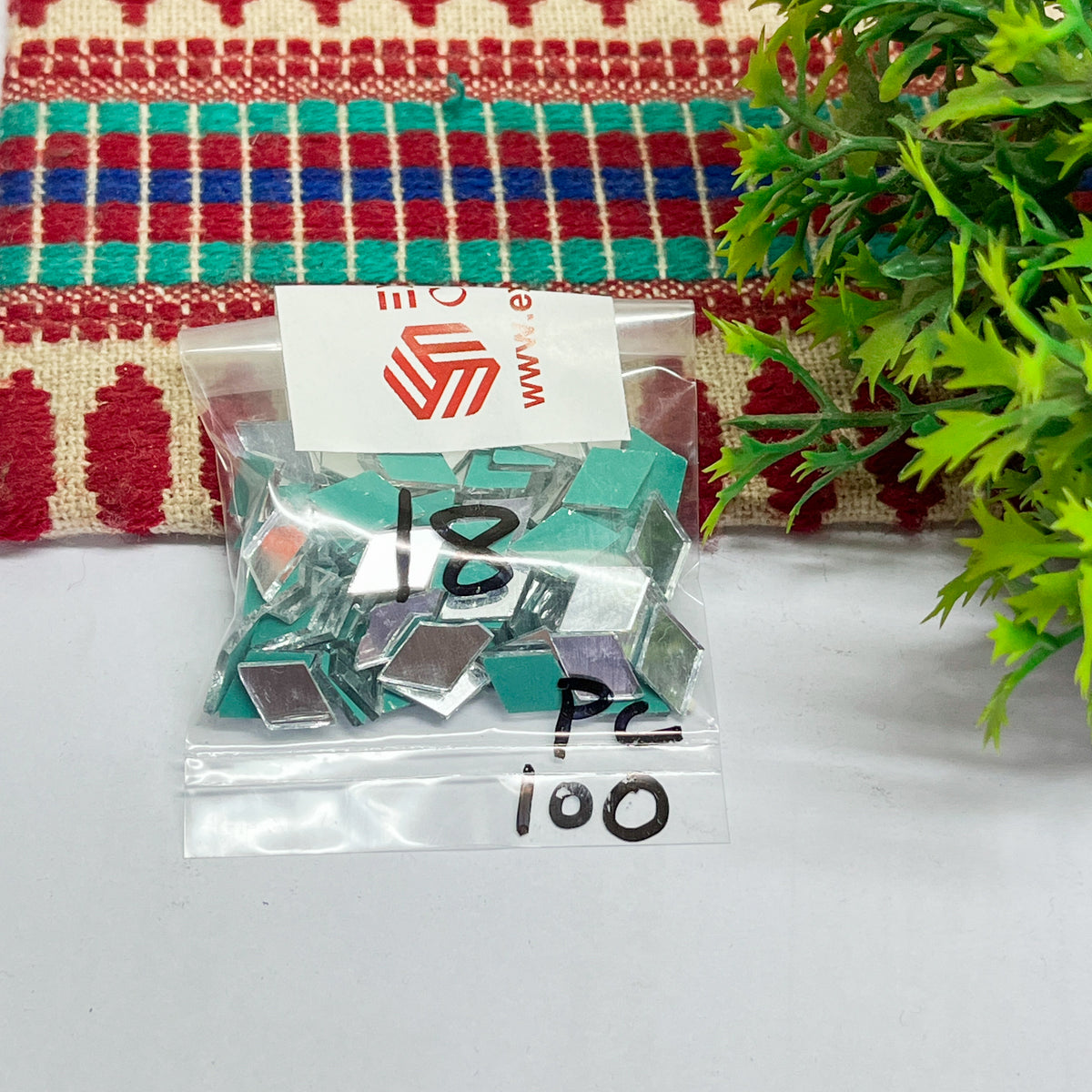 6x9mm Diamond Shape Glass Mirrors-100Pc